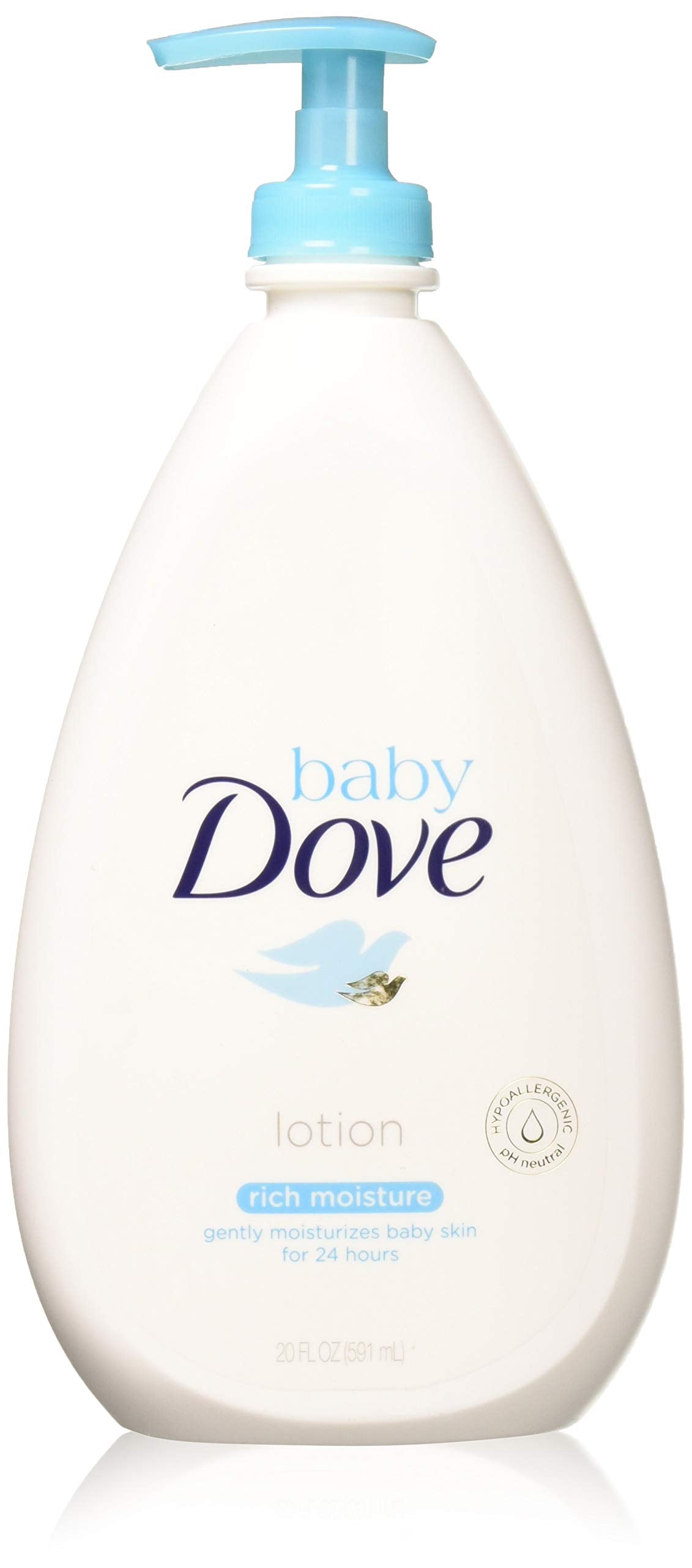 Baby Dove Rich Moisture Face and Body Lotion, 20 Fl Oz (Pack of 4)