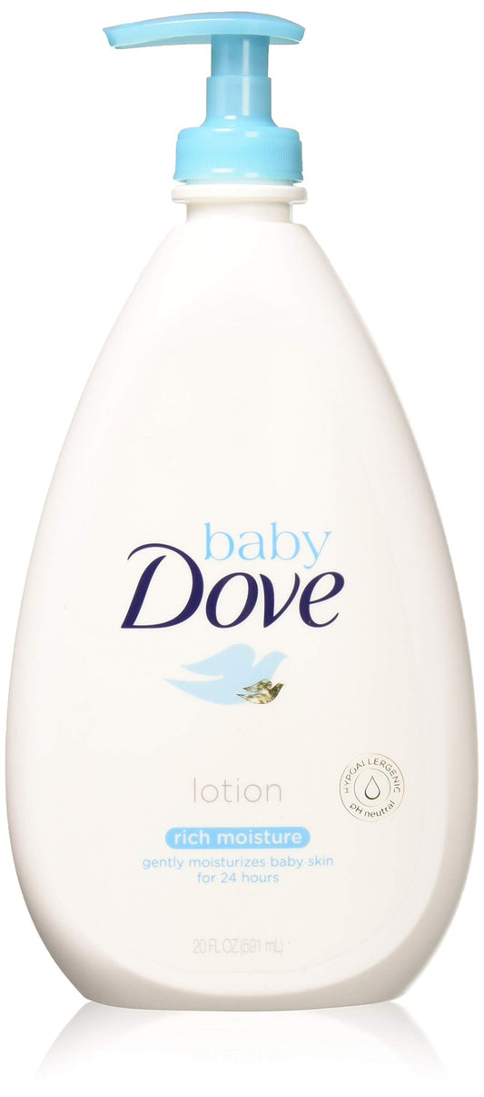 Baby Dove Rich Moisture Face and Body Lotion, 20 Fl Oz (Pack of 4)
