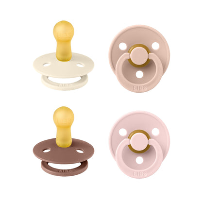 BIBS Colour Natural Rubber Pacifiers 4 Pack