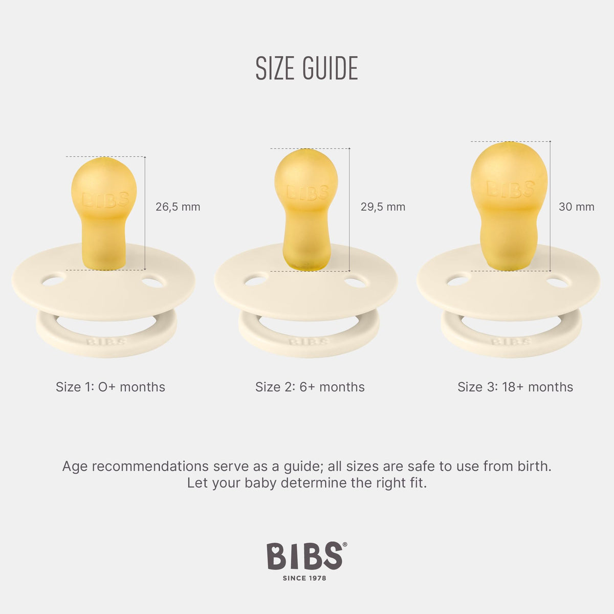 BIBS Colour Natural Rubber Pacifiers 4 Pack