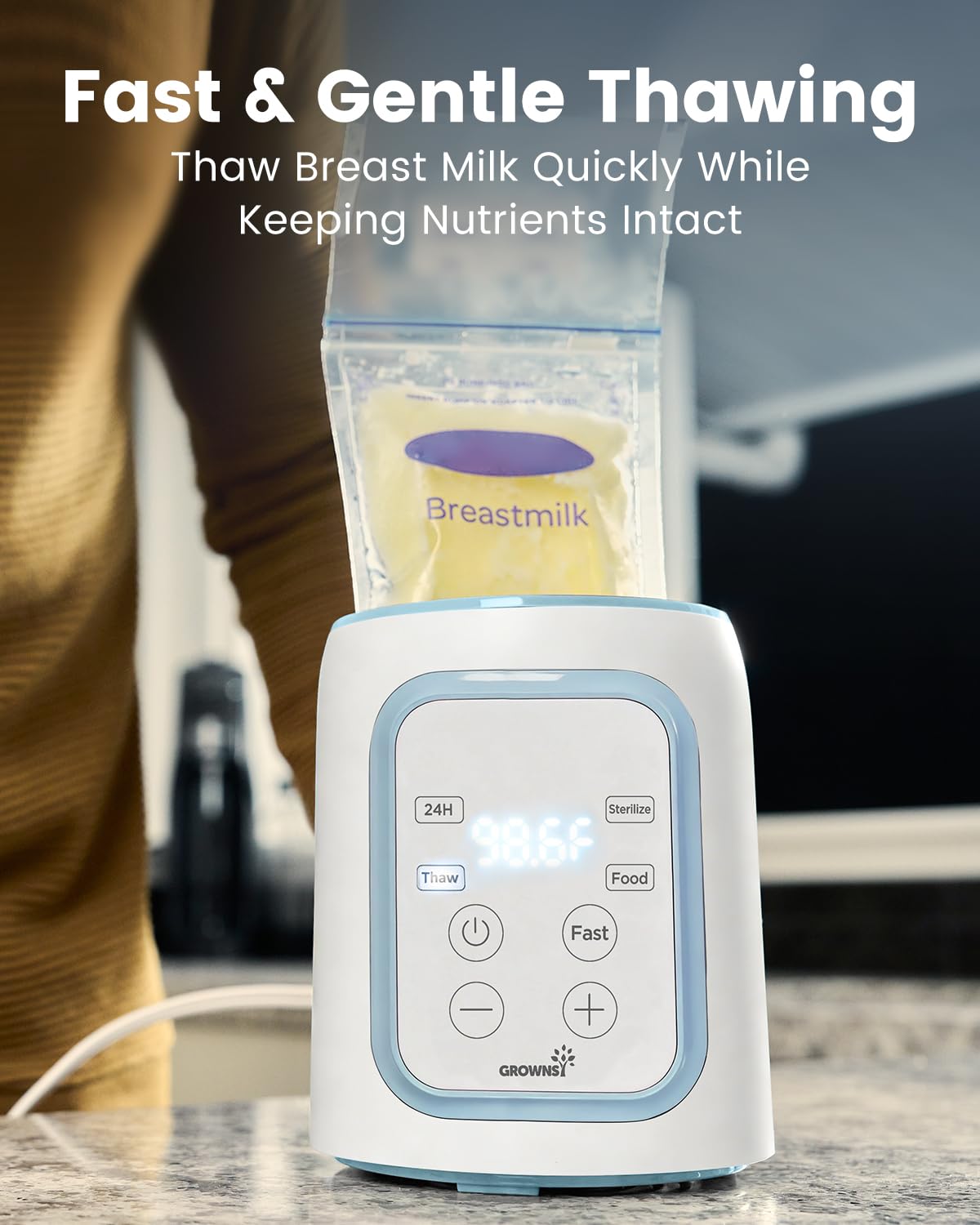 GROWNSY Baby Bottle Warmer for Breast Milk