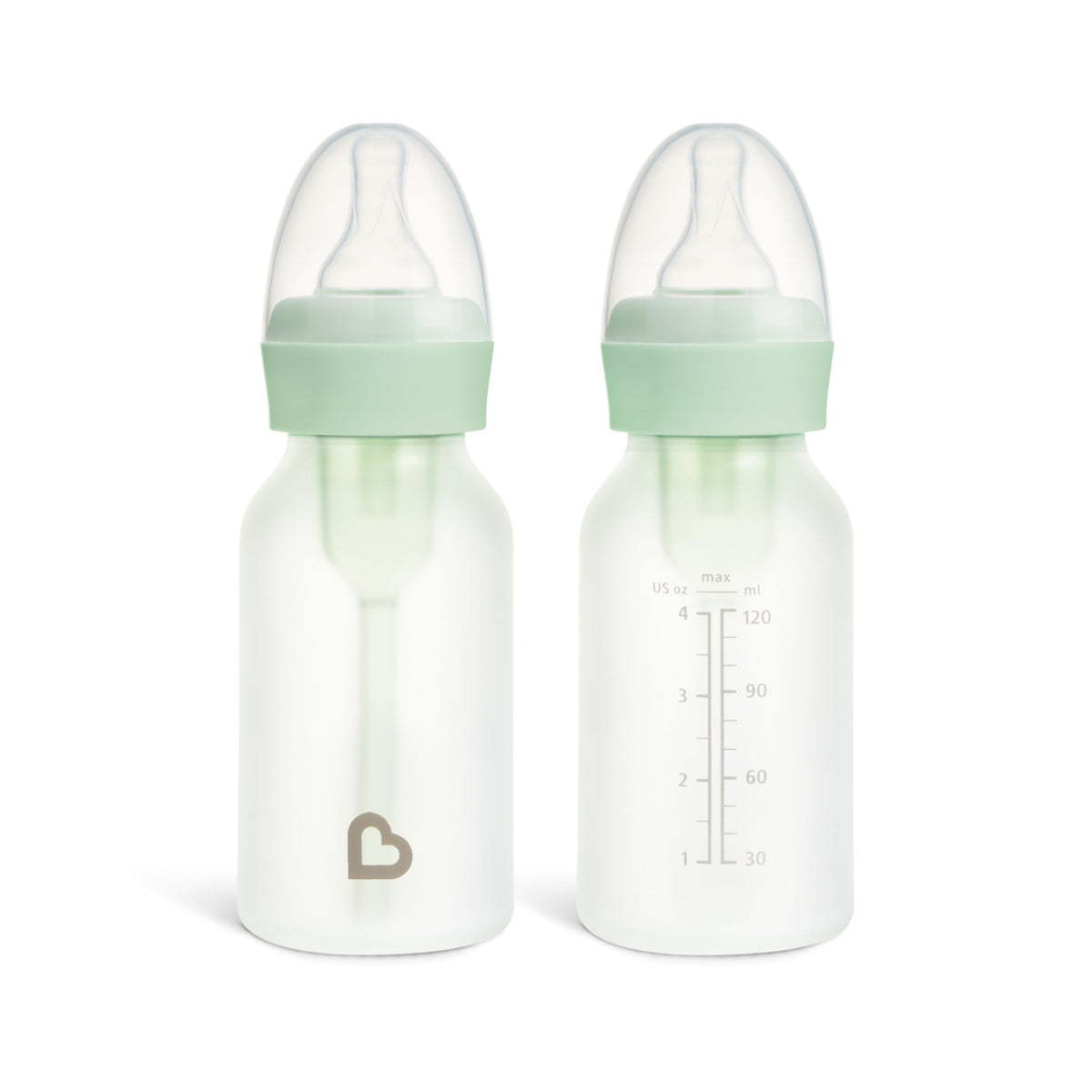 Silicone Coated Glass Baby Bottles With Anti-Colic Nipples