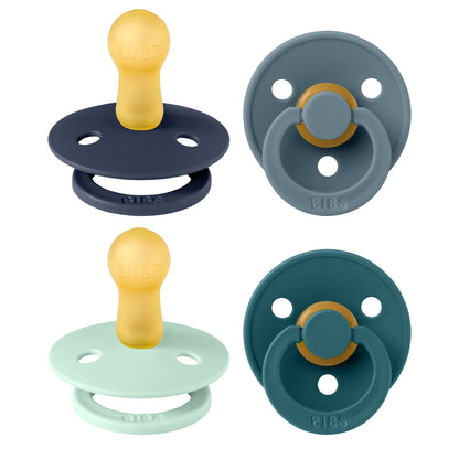 BIBS Colour Natural Rubber Pacifiers 4 Pack