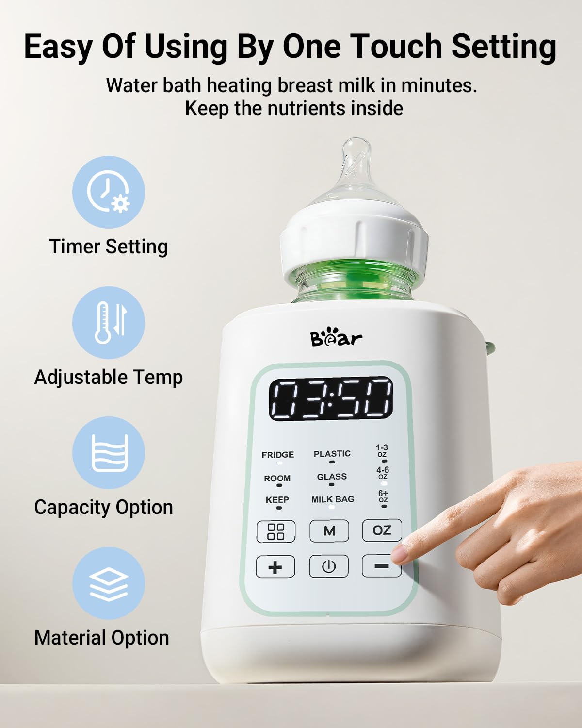 Bear Baby Bottle Warmer for Breast Milk & Formula