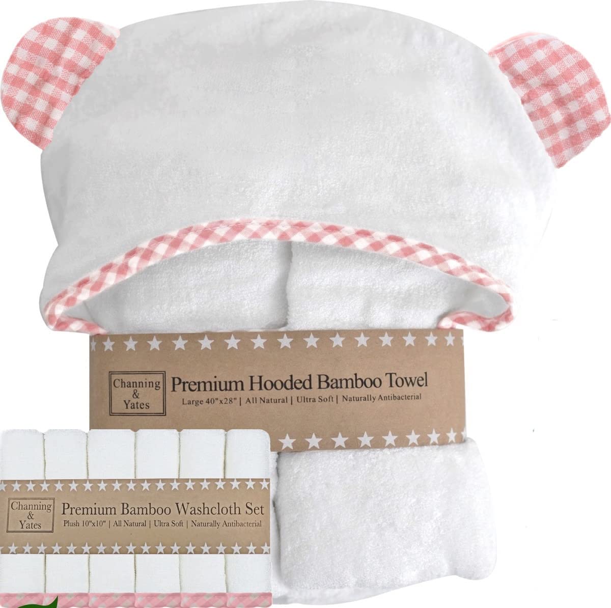 Channing & Yates Organic Hooded Baby Towel Set