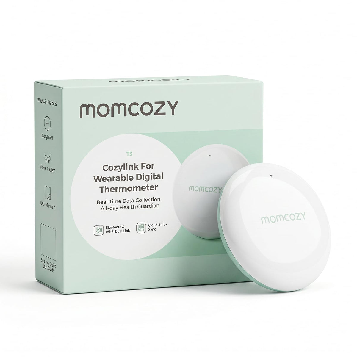 Wearable Digital Baby Thermometer With Fever Alerts