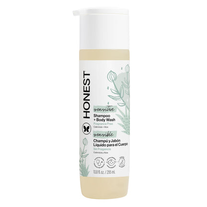 The Honest Company 2-in-1 Cleansing Shampoo + Body Wash | Gentle for Baby | Naturally Derived, Tear-free, Hypoallergenic