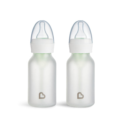 Silicone Coated Glass Baby Bottles With Anti-Colic Nipples