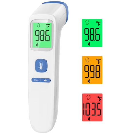 2-in-1 No-Touch Baby Thermometer With Fever Alarm