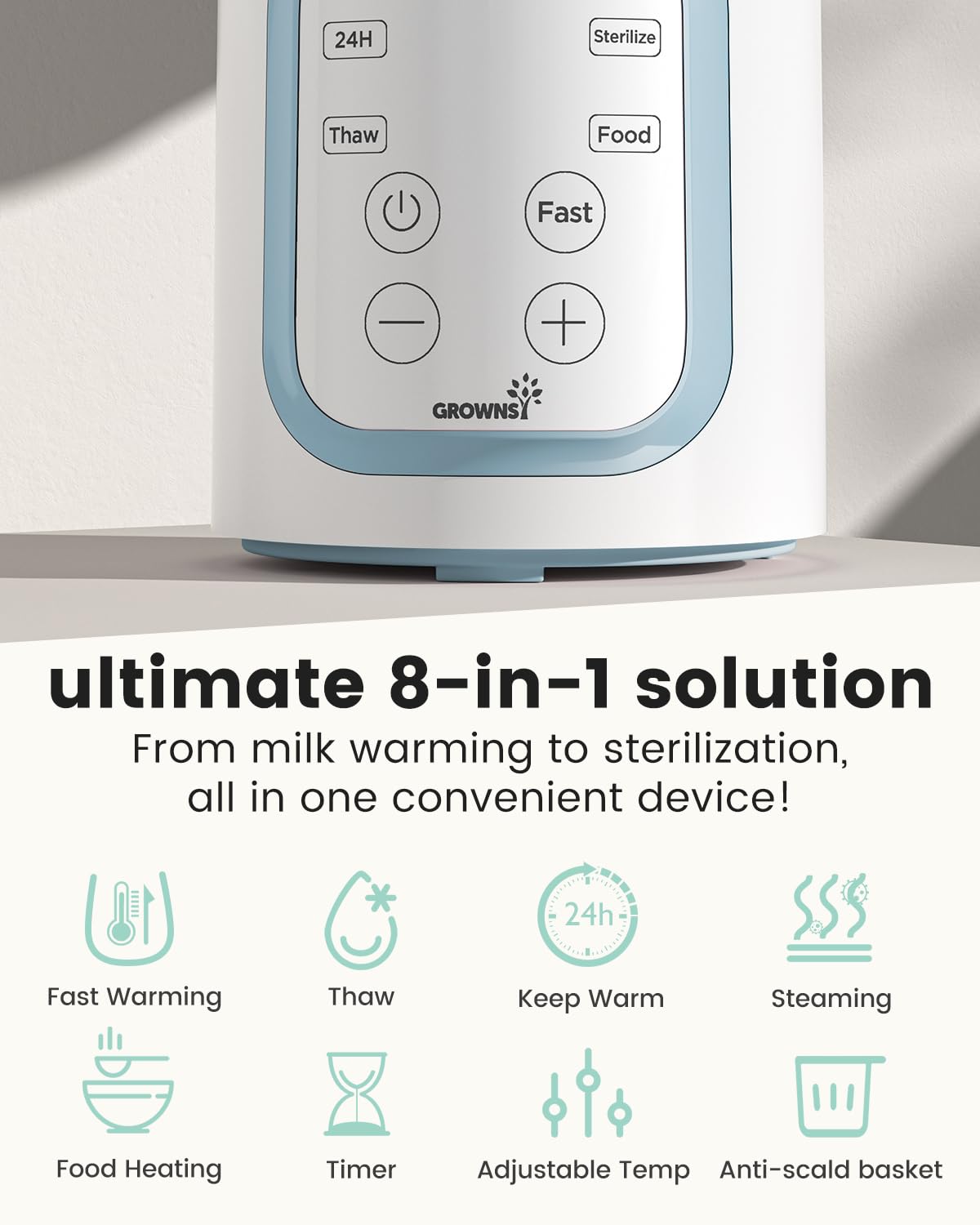 GROWNSY Baby Bottle Warmer for Breast Milk