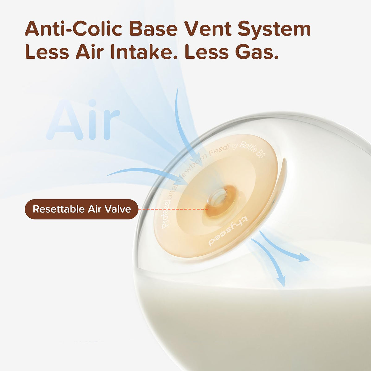 Anti-Colic Glass Baby Bottle for Breastfed Infants