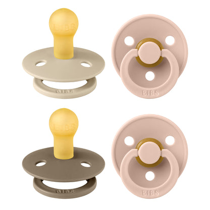 BIBS Colour Natural Rubber Pacifiers 4 Pack