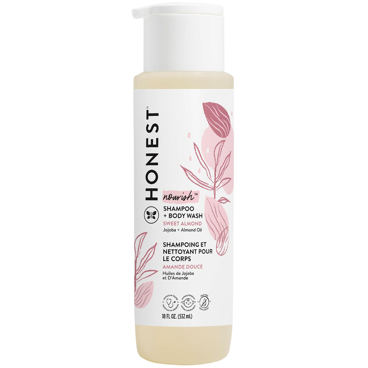The Honest Company 2-in-1 Cleansing Shampoo + Body Wash | Gentle for Baby | Naturally Derived, Tear-free, Hypoallergenic