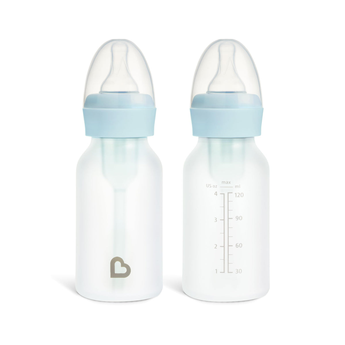 Silicone Coated Glass Baby Bottles With Anti-Colic Nipples