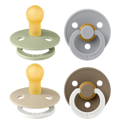 BIBS Colour Natural Rubber Pacifiers 4 Pack