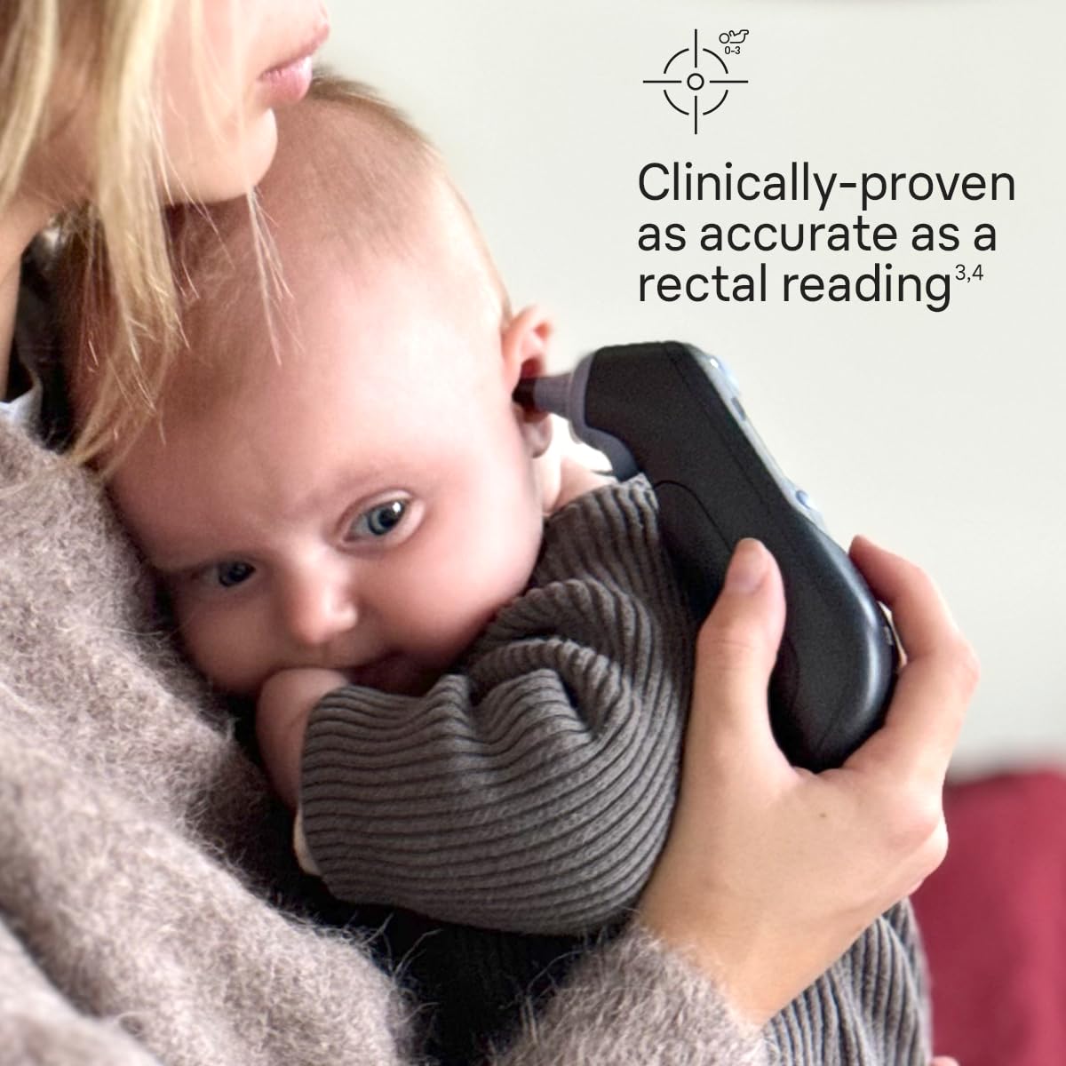 Digital Ear Thermometer With Age Precision Display