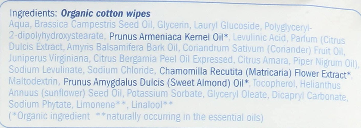Organic Cotton Baby Wipes With Gentle Botanical Oils