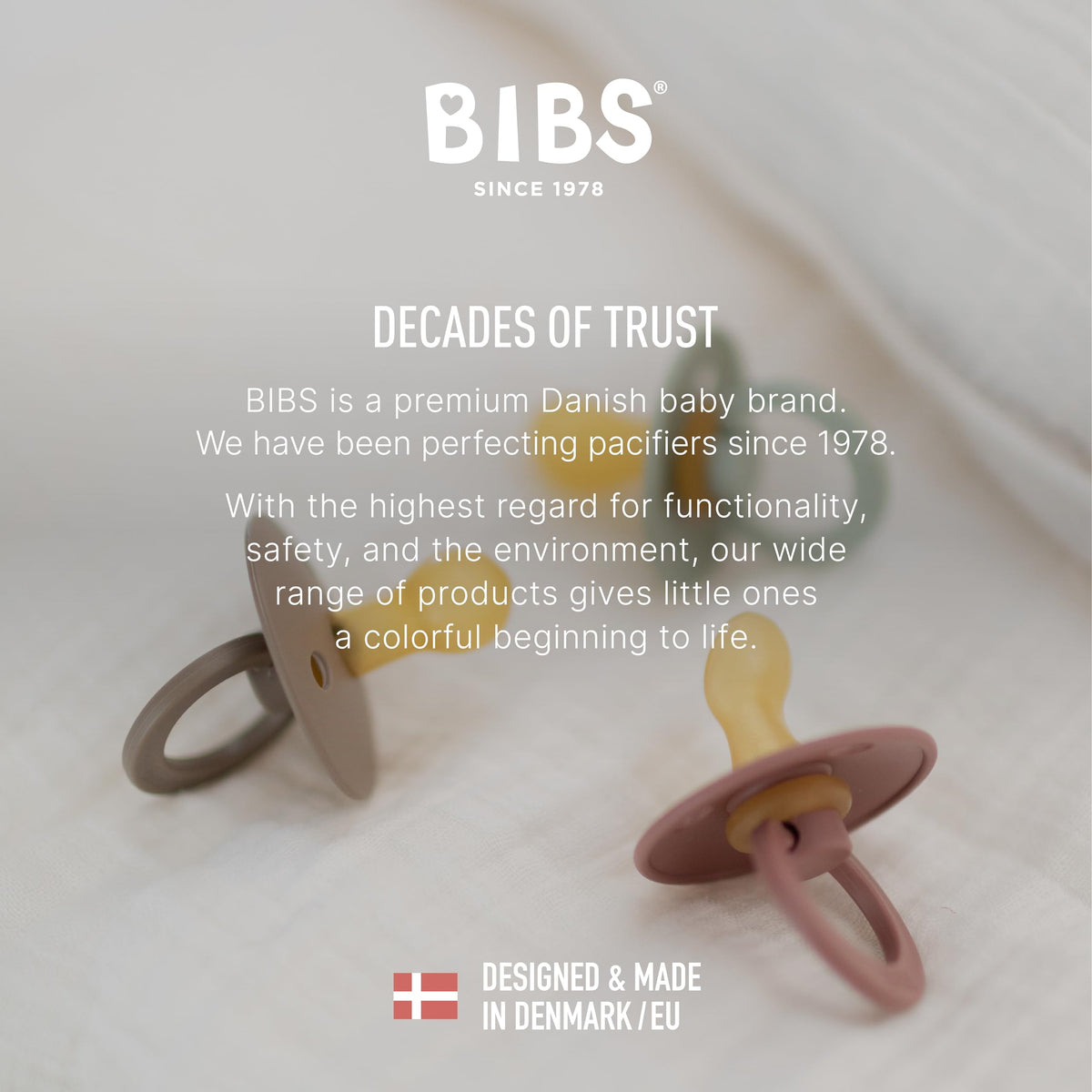 BIBS Colour Natural Rubber Pacifiers 4 Pack