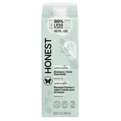 The Honest Company 2-in-1 Cleansing Shampoo + Body Wash | Gentle for Baby | Naturally Derived, Tear-free, Hypoallergenic