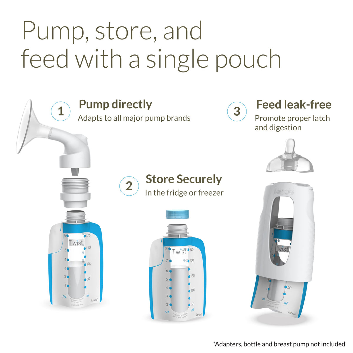 Kiinde Twist Breast Milk Storage Bags 6 oz