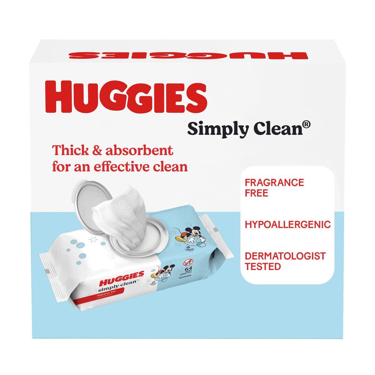 Simply Clean Unscented Baby Wipes