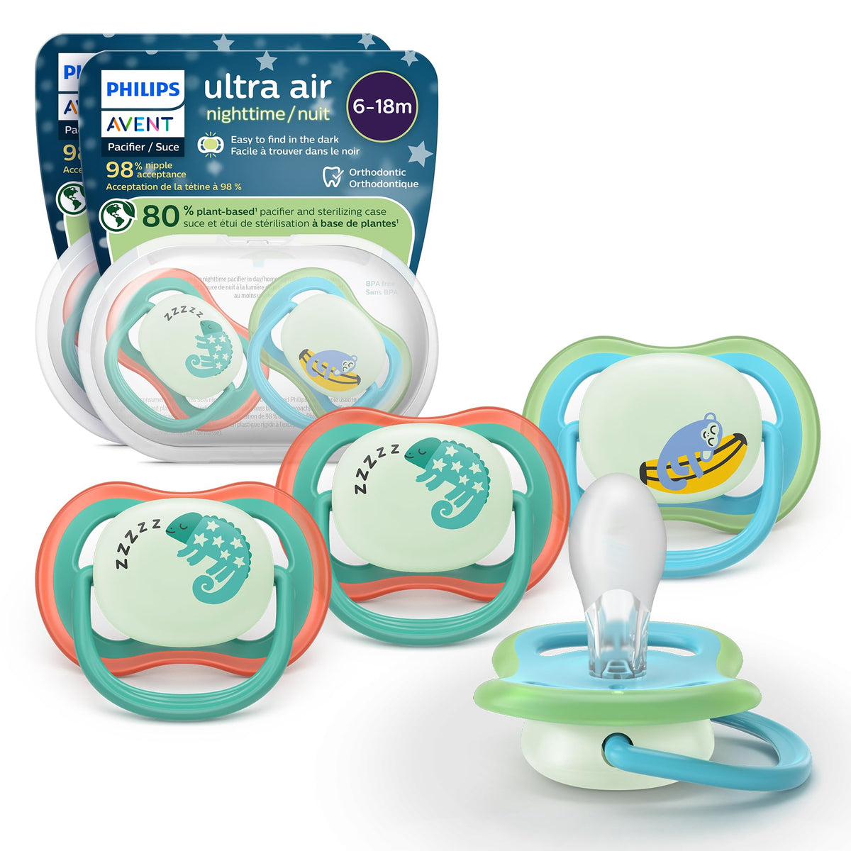 Ultra Air Nighttime Baby Pacifiers