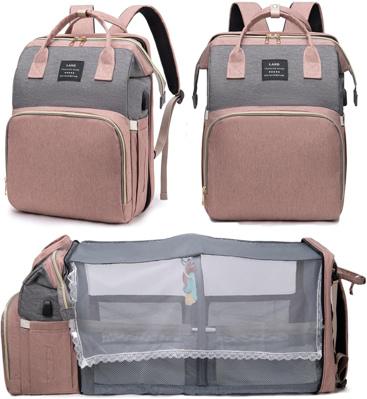 Houscly Diaper Backpack With Changing Station