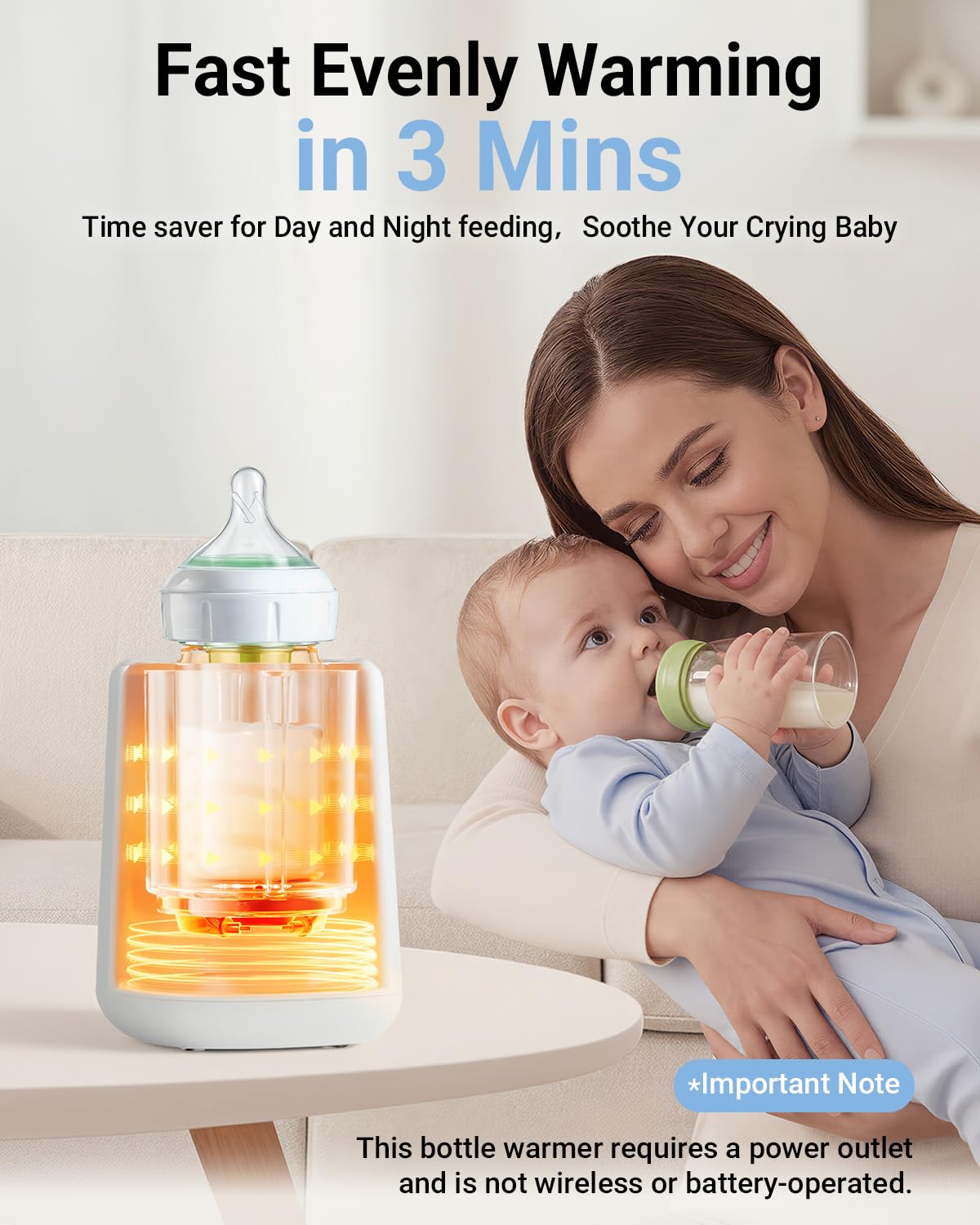 Bear Baby Bottle Warmer for Breast Milk & Formula