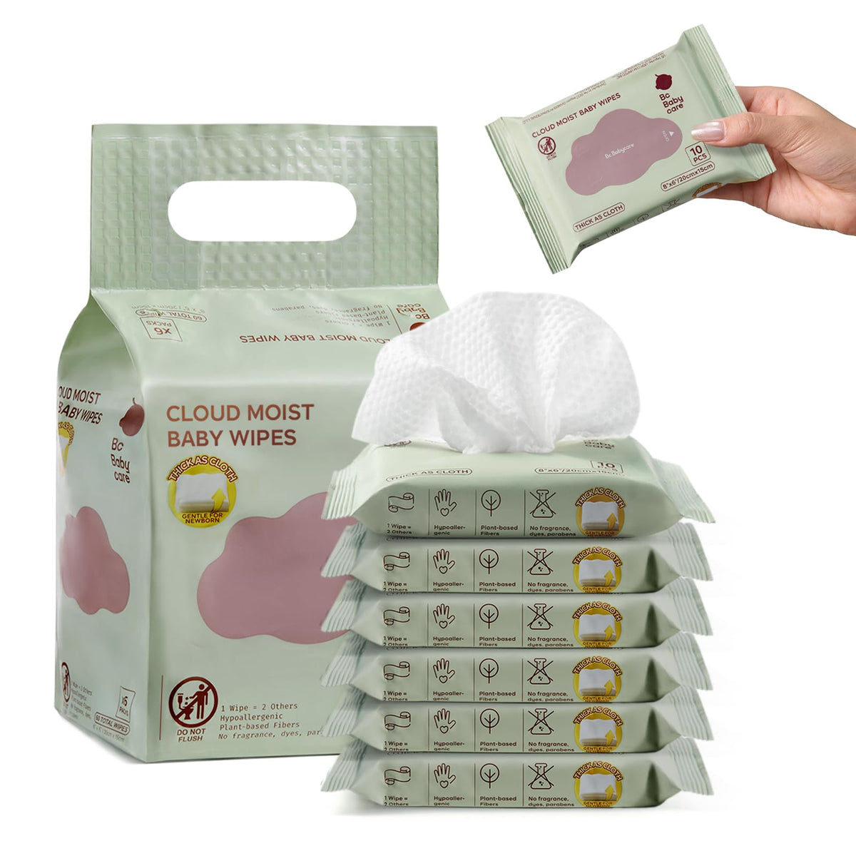 99% Water Baby Wipes for Sensitive Skin Daily Care