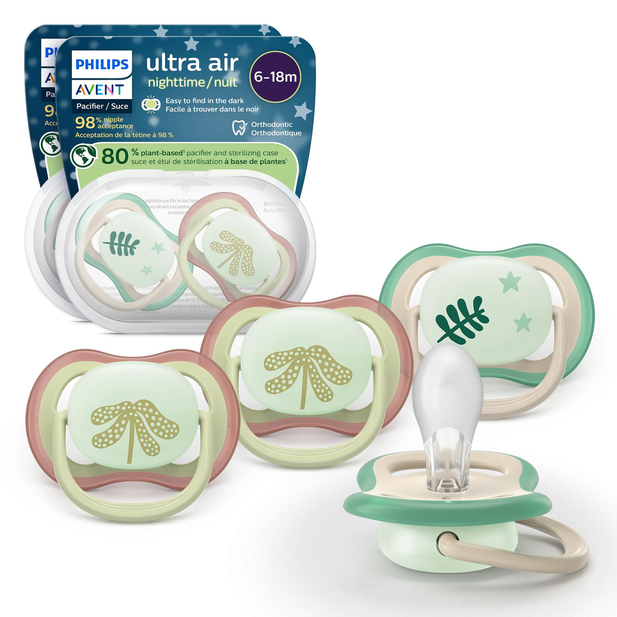 Ultra Air Nighttime Baby Pacifiers
