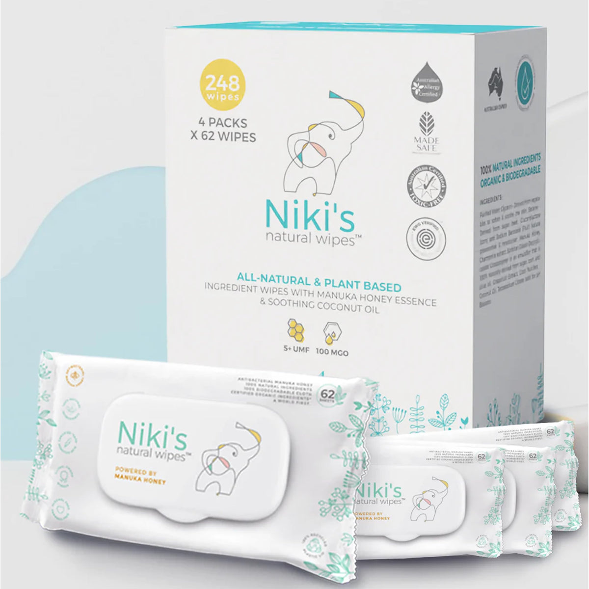 Natural Baby Wipes for Sensitive Skin and Daily Care