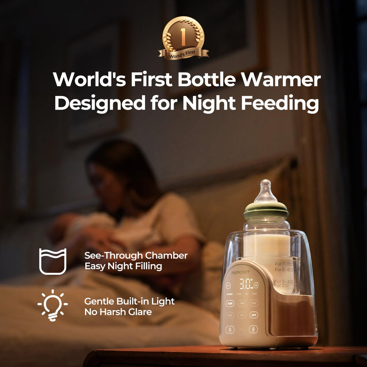 Momcozy NightPro Bottle Warmer With Night Light
