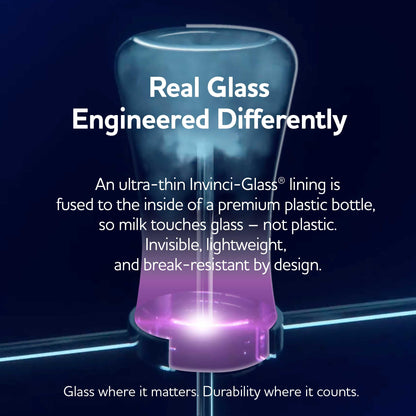 Hybrid Glass Baby Bottle With Lightweight Outer Shell