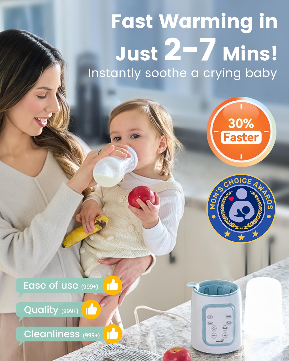 GROWNSY Baby Bottle Warmer for Breast Milk