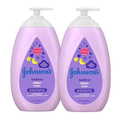 Johnson's Baby Moisturizing Bedtime Baby Body Lotion with Coconut Oil & Relaxing NaturalCalm Aromas