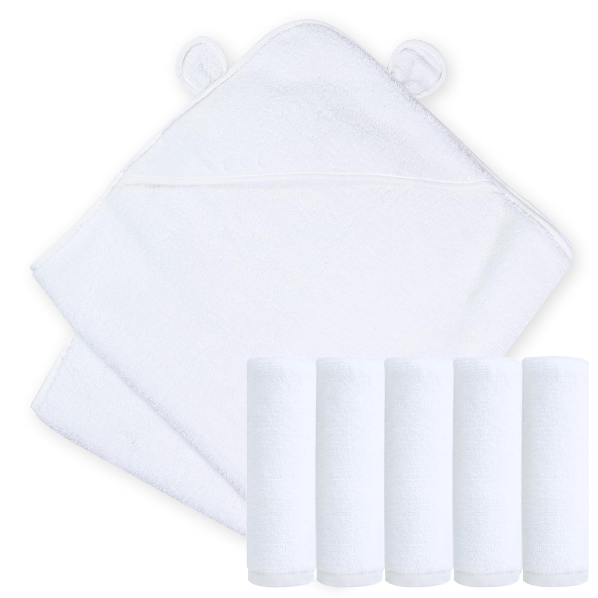 Natemia Organic Hooded Baby Towel Set