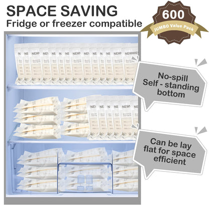 Newwiee Breast Milk Storage Bags 7 oz Freezer Safe