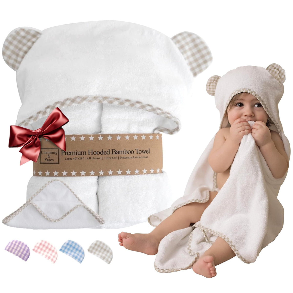 Channing & Yates Organic Hooded Baby Towel Set