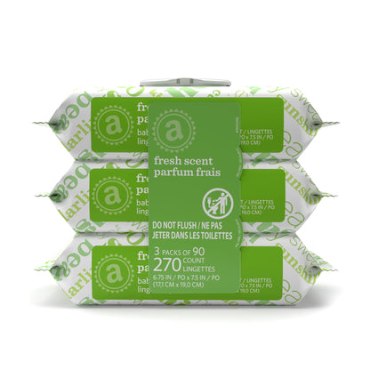 Fresh Scent Baby Wipes With Cucumber and Aloe Care