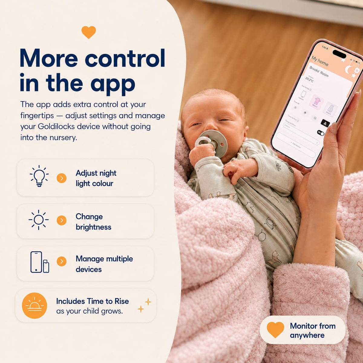 Smart Baby Temperature Monitor With Sleepwear Guide