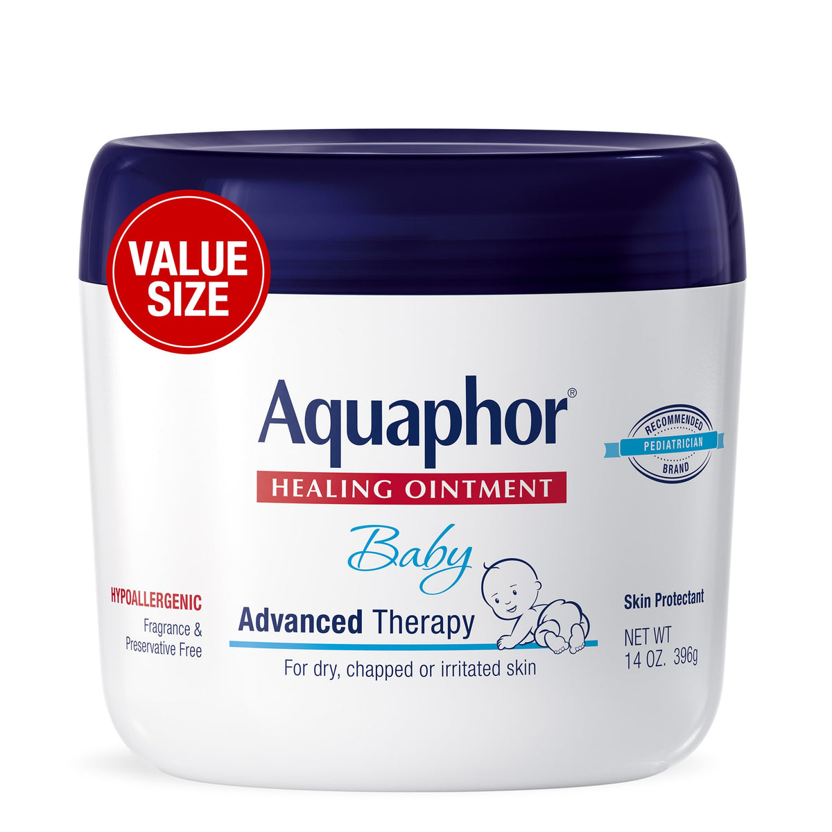 Aquaphor Baby Healing Ointment Advanced Therapy Skin Protectant for Chapped or Dry Skin