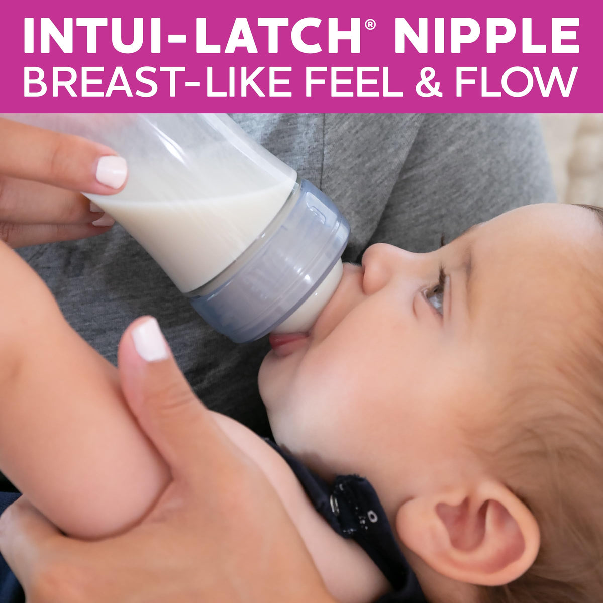 Hybrid Glass Baby Bottle With Lightweight Outer Shell