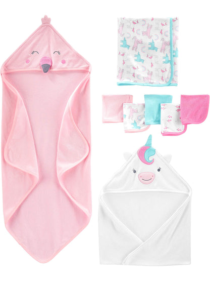 Carter's Baby Towel & Washcloth Set 8 Piece