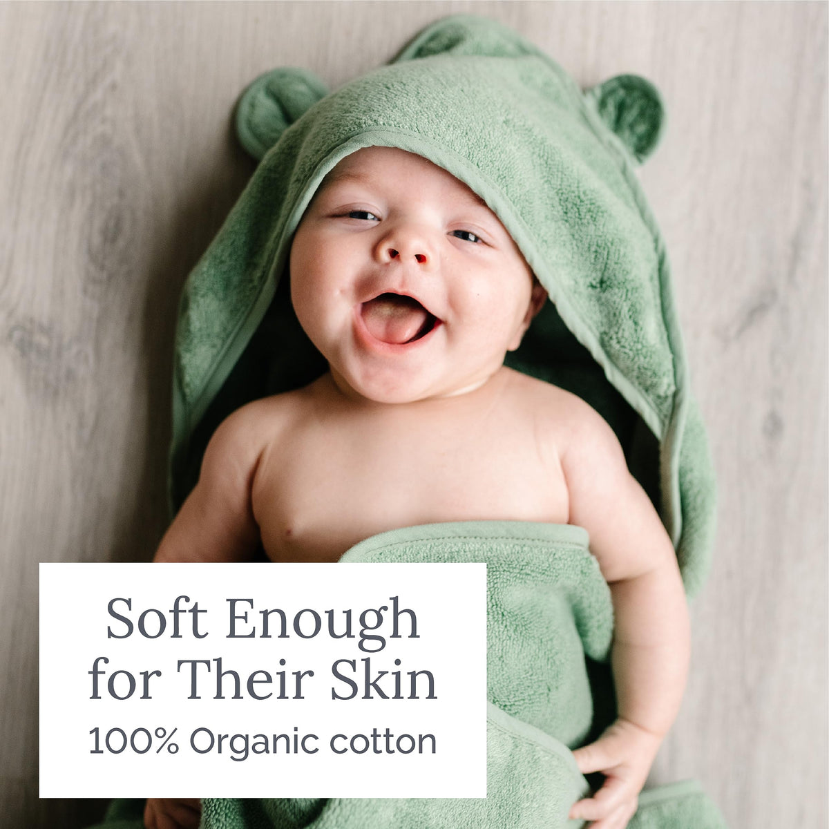 Natemia Organic Hooded Baby Towel Set