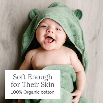 Natemia Organic Hooded Baby Towel Set
