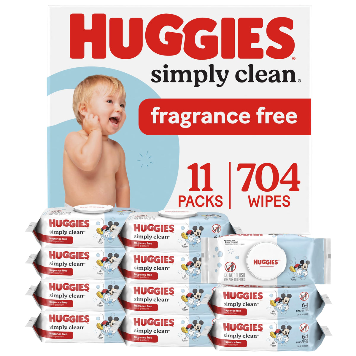 Simply Clean Unscented Baby Wipes