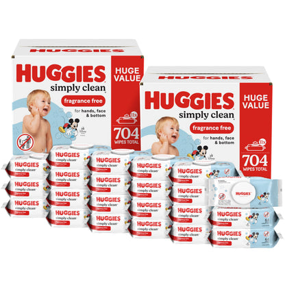 Simply Clean Unscented Baby Wipes