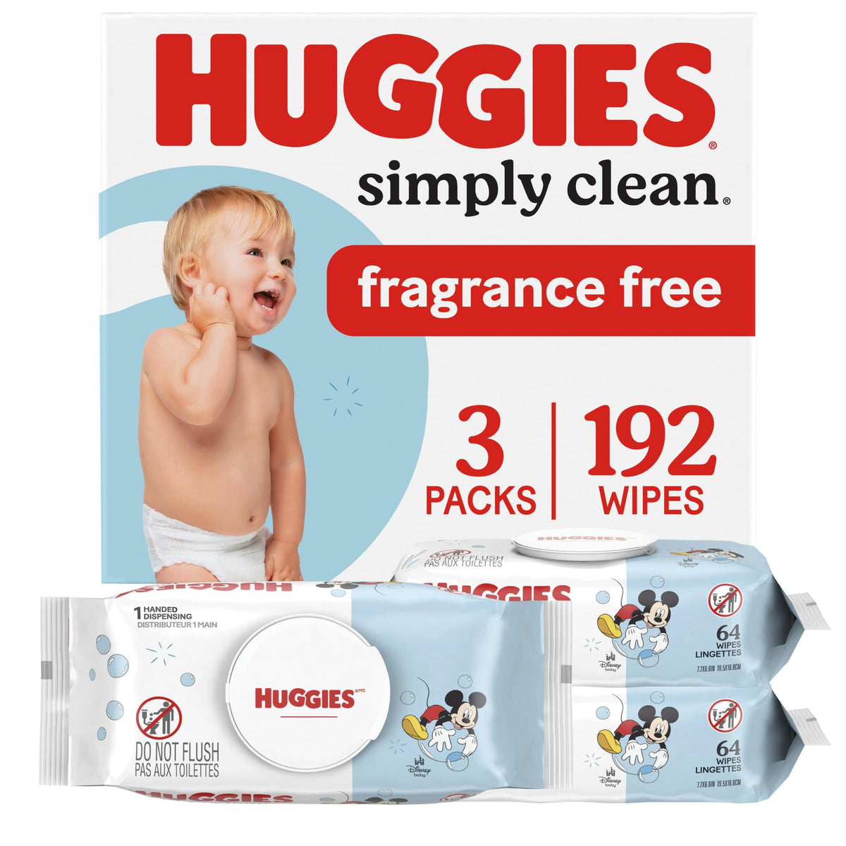Simply Clean Unscented Baby Wipes